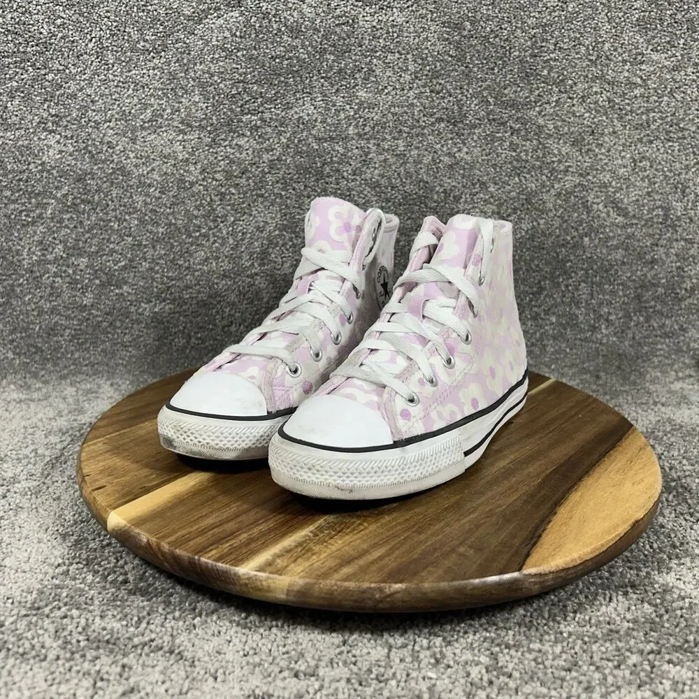 Converse Chuck Taylor All Star Hi A08117F Girls Size 2.5 Floral Lavender Shoes